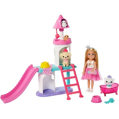 Barbie Princess Adventure Princezna Chelsea Herní set se skluzavkou