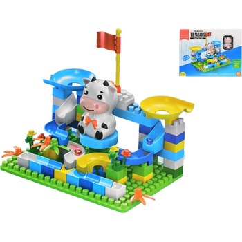 Mikro trading Stavebnice dráhou a zvířátkem - 91 ks