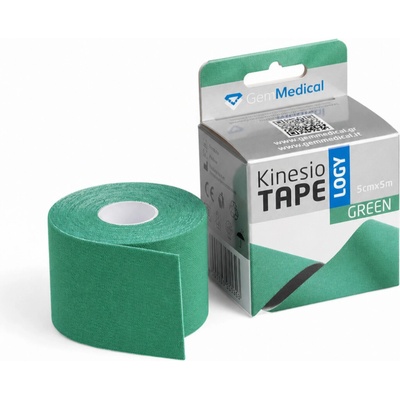 GemMedical Kinesiology Tape bavlněný zelená 5 cm x 5 m
