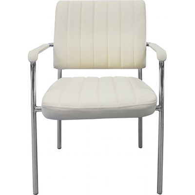 RFG Посетителски стол RFG Glos M, екокожа, метална основа, до 120 kg, бежов, 4 (4010100314)