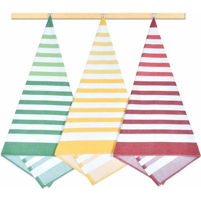 Bellatex 137 pruhy 50 × 70 cm 3 ks červená, zelená, žltá