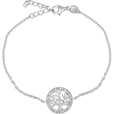 Meucci stříbrný náramek strom života se zirkony SB214