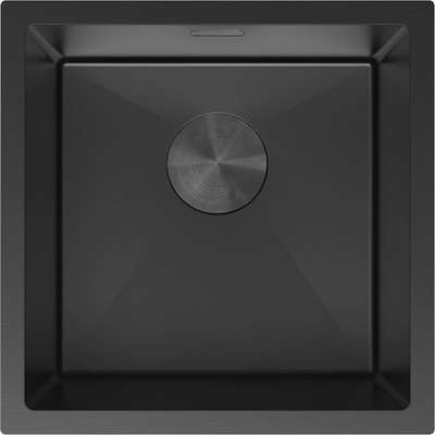 Mexen Trixo стоманена еднокамерна мивка 440 x 440 mm, черна - 6413441000-70 (6413441000-70)