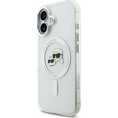 Karl Lagerfeld IML K&CH Heads Metal Frame MagSafe Zadný Kryt pre iPhone 17 Transparent KLHMP17SHLSKCH
