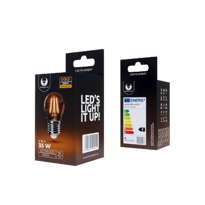 LED žárovka Forever E27 G45 4W COG gold teplá bílá (2200K) - RTV0100004