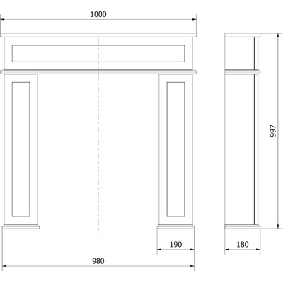 Kratki Облицовка за биокамина Kratki CANDLE/TWIST/WHITE