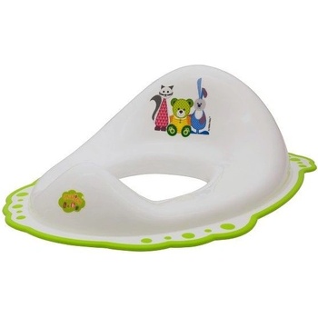 Maltex Sedadlo na WC s protišmykovou úpravou Little Bear & Friends bielo-zelená