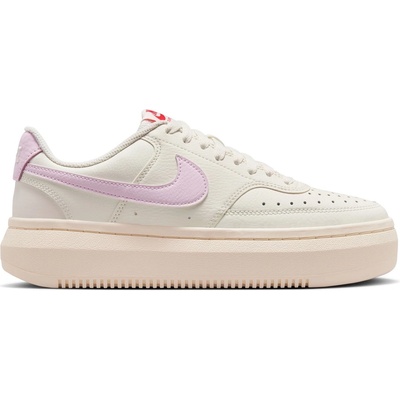 Nike Дамски маратонки Nike Court Vision Alta Leather Womens Trainers - White/Pink