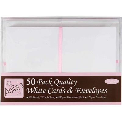 WEST DESIGN West Design A6 přání a obálky 50 ks (240 g/m2) bílé