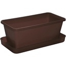 PLASTKON Truhlík Small window box s miskou 20 cm taupe