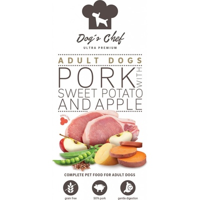 Dog's Chef Pork With Sweet Potato & Apple 3 x 12 kg