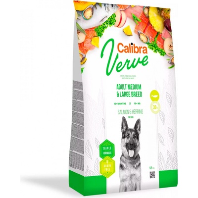 Calibra Dog Verve Grain Free Adult M & L Salmon & Herring 2 kg