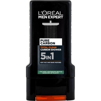 L'Oréal Men Expert Pure Carbon 5in1 душ гел за тяло, коса, лице и брада 300 ml за мъже