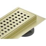 Mexen Flat M08 линеен сифон 50 см, златисто четкаван - 1A25050-15 (1A25050-15)