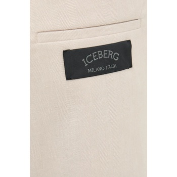 Iceberg Къс панталон с лен Iceberg в бежово D080 0140 (D080.0140)