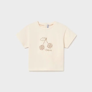 MAYORAL Тениска къс ръкав basic в бял цвят за бебе момиче Cherie Mayoral