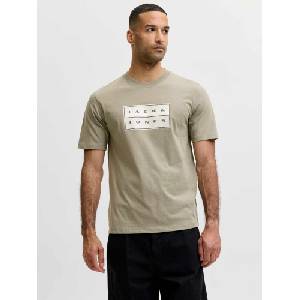 JACK & JONES Тениска jcofusion box print tee ss cn noos (123009045052504)