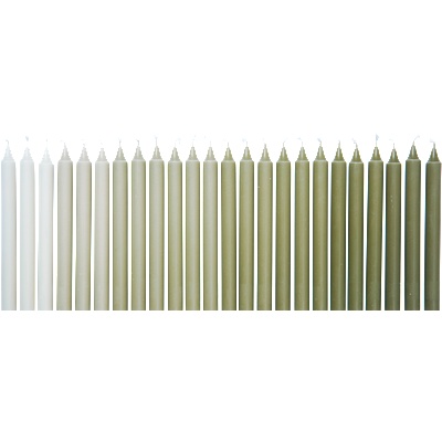 ferm LIVING LED свещи Ombre, нюанси на зелено, 24 бр (1104271955)