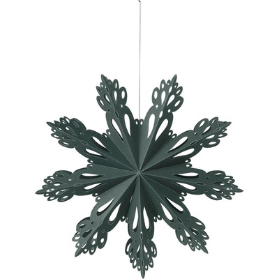 Broste Papírová ozdoba vločka P.30 cm zelená