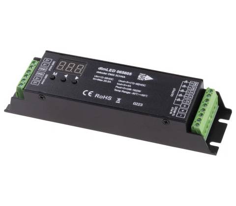 DMX dimLED dekodér 5CH4A - DMX dimLED dekodér 5CH4A