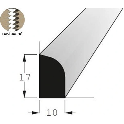 Lišta rohová vnitřní smrk 17x10mm, délka 240cm, nastavovaná