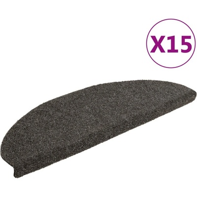 vidaXL Изтривалки за стълби, самозалепващи се, 15 бр. , 65x21x4 см, антрацит, полукръгли, големи