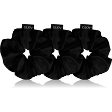 GLOV Satin Scrunchies S/M/L gumičky do vlasov Black 3 ks