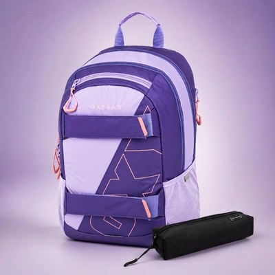 oxybag Studentský batoh + etue OXY Sport Half Violet