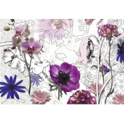 Komar Papírová fototapeta Sunny Decor purple 368 x 254 cm 8 dílná