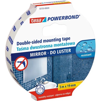 Tesa Powerbond Obojstranná páska na zrkadlá 5 m x 19 mm