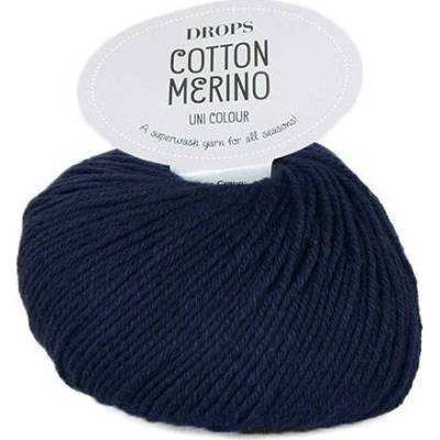 Příze DROPS Cotton Merino 08 - tmavá modrá