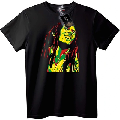 NOONEBRAND Тениска Bob Marley Регей - XL, Black