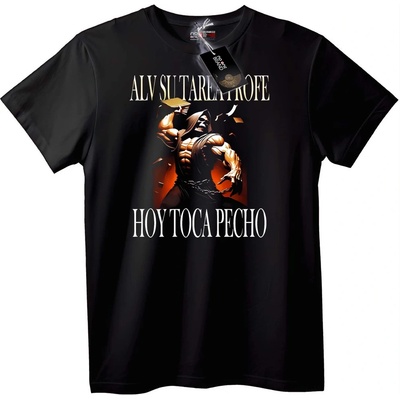 NOONEBRAND Тениска с мускулест мъж - 7XL, Black
