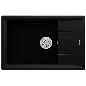 Teka Мивка Teka Stone 60 S-TG, Гранит, Обръщаема, За шкаф, 60 см, Черен металик (115330031)