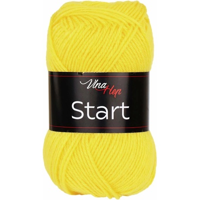 Pletací příze Vlna-Hep START 41250 žlutá, klasická, 50g/150m