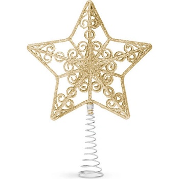 Family Christmas Špic na vánoční strom ve tvaru hvězdy zlatý