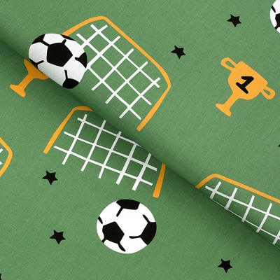 Goldea bavlnené plátno - futbalový svet 160 cm