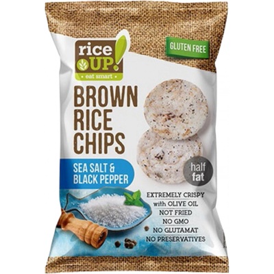 RiceUp Ryžové chipsy soľ a korenie 60 g