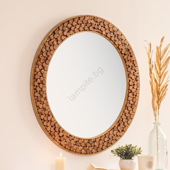 Atmosphera - Огледало ANOKI Ø 99 см евкалипт (P6731)