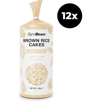 GymBeam Hnedé ryžové chlebíčky quinoa a chia 12 x 120 g