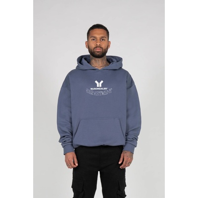 Urban Classics Суичър Department x Heavy Oversized Hoody vintageblue XXLUB-MJG11690-02428 - Бял, размер XL