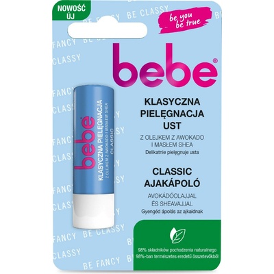 Bebe Classic tyčinka na pery s avokádovým olejom a bambuckým 4,9 g