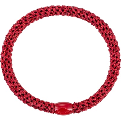 KKNEKKI Gumička do vlasů Kknekki Slim Light Bordeaux Glitter, červená barva, textil – Hledejceny.cz