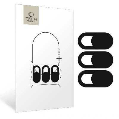 Комплект предпазители за камерата за лаптоп и мобилни устройства (3 броя) - Tech-Protect Cam Fit Plus WebCam Cover (черен) (THP4347)