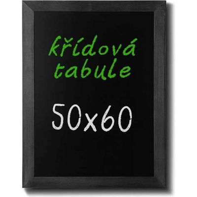 A-Z Reklama CZ CHBBL50x60 Woodboard nástěnná dřevěná křídová tabule černě lakovaná 50 x 60 cm
