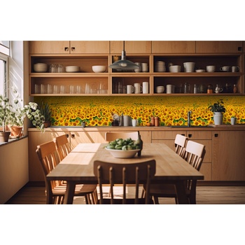 DIMEX ART s. r. o Фототапет за кухня - връзка от слънчогледи 420 x 60 см