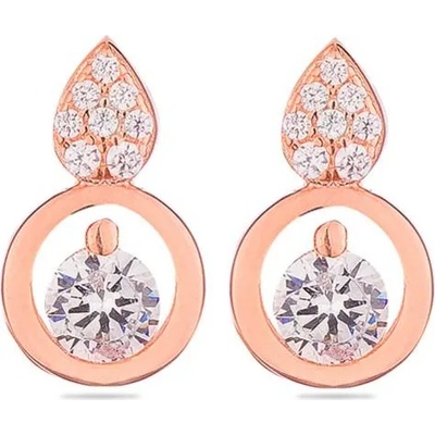 Swan Обици от розово злато END782E Swan