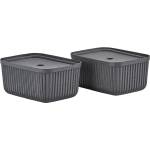 Zone Черни кутии за съхранение в комплект 2 бр. с капаци 32x23x20, 5 cm Pulp - Zone (31775)
