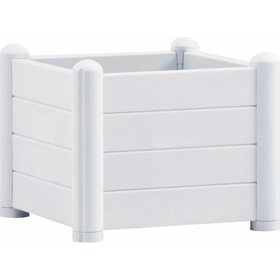 STEFANPLAST Kvetináč, vyvýšený záhon ITALIA 43x43x35cm biela