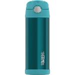 Thermos FUNtainer Термо бутилка със сламка, 470 мл, тюркоаз (120025)